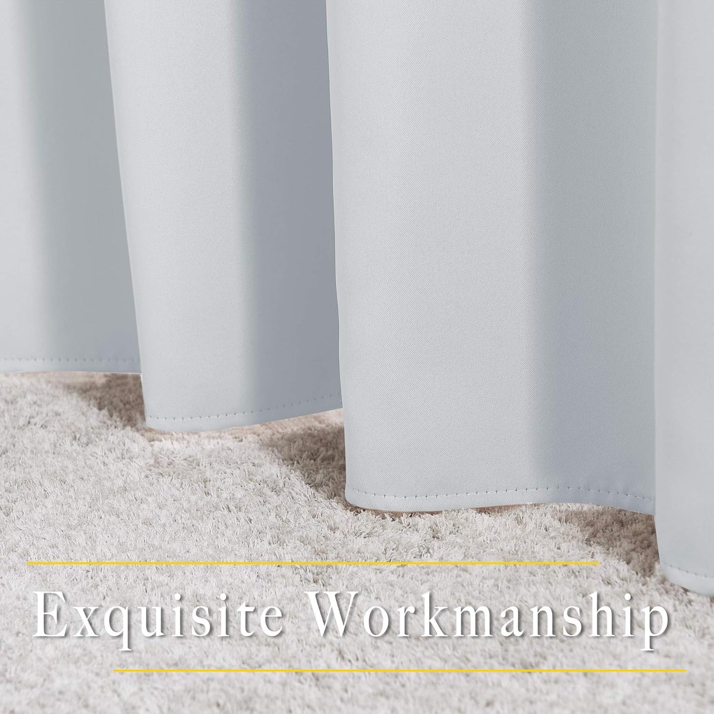 NICETOWN Blackout Curtains 2 Panels for Bedroom- Thermal Insulated Grommet Blackout Curtains 63 Inches Long for Living Room/Kitchen Rideaux occultants (2 Panels, W42 x L63 -Inch,Grey)