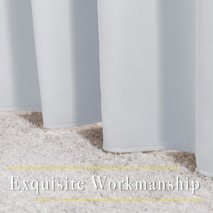 NICETOWN Blackout Curtains 2 Panels for Bedroom- Thermal Insulated Grommet Blackout Curtains 63 Inches Long for Living Room/Kitchen Rideaux occultants (2 Panels, W42 x L63 -Inch,Grey)