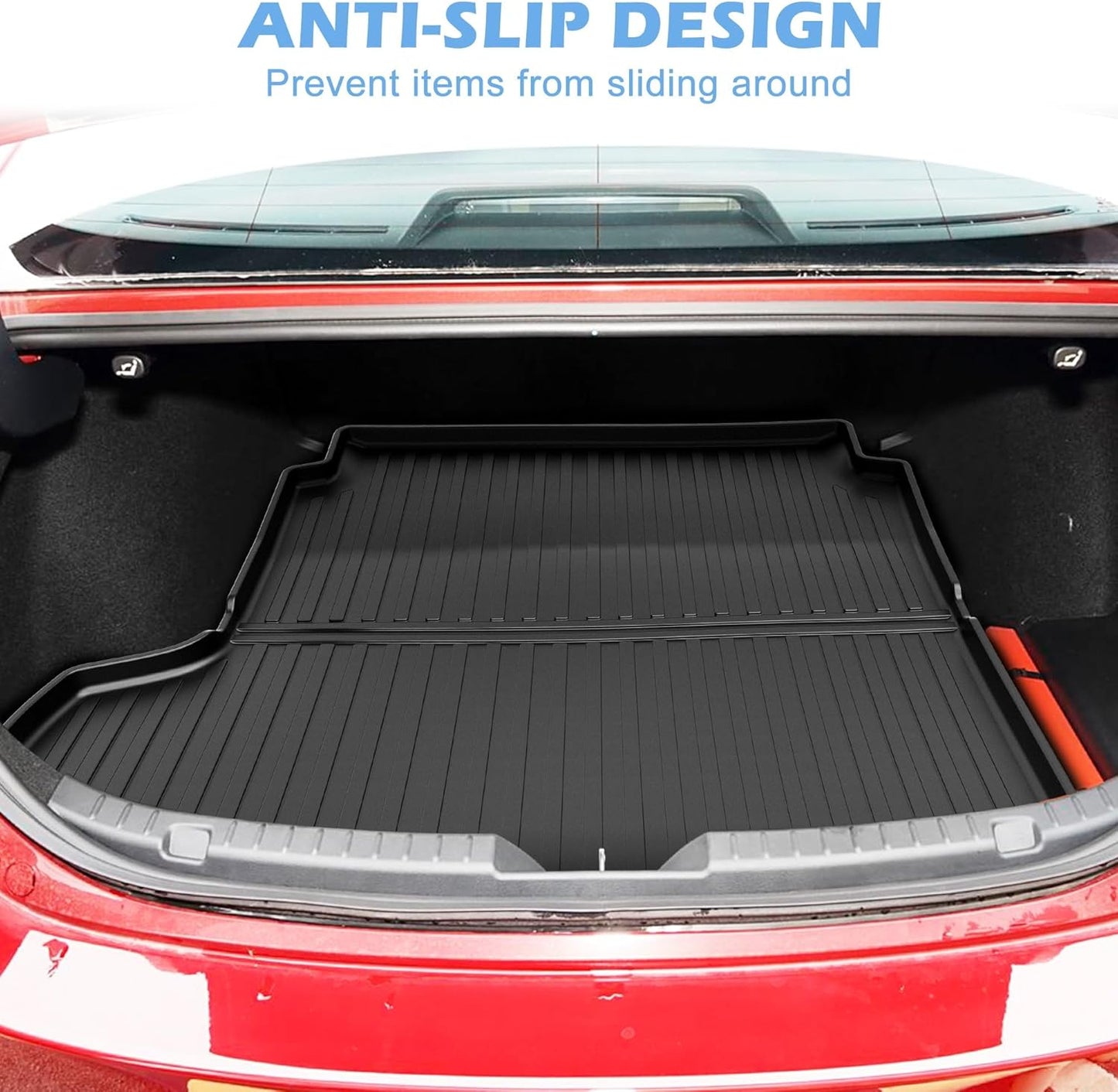 AOMSAZTO Floor Mats & Trunk Mat for 2024 2025 Chevy Equinox EV (Non Fuel),TPE All Weather Protection 2 Rows Car Floor Liners with Cargo Liner for Chevrolet Equinox EV (Non Fuel)