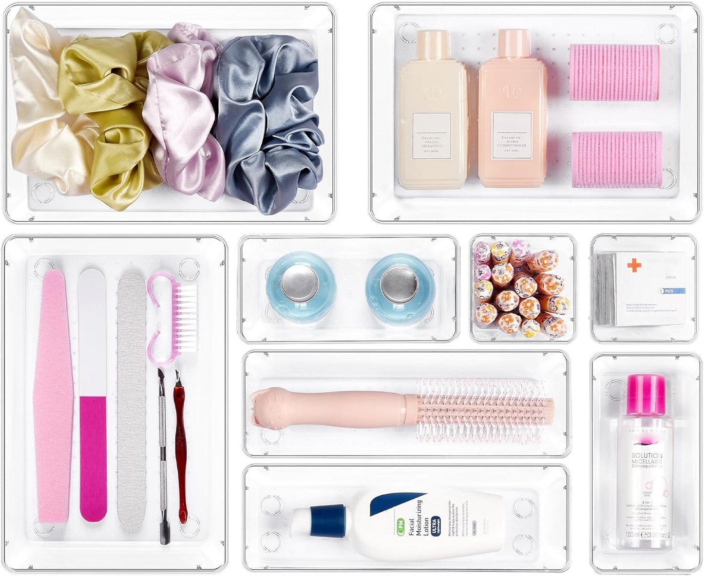 Purilite Select Clear Drawer Organizer Set