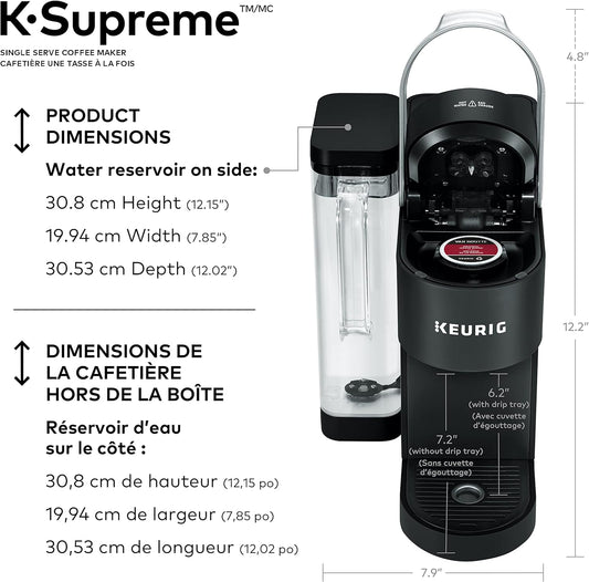 Keurig K-Supreme Single Serve K-Cup Pod Coffee Maker, With MultiStream Technology, Black