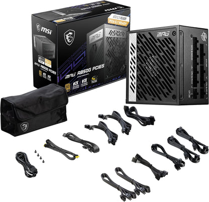 MSI MPG A1250GS PCIE5, 80 Plus Gold Full Modular 1250W Power Supply, 12V-2x6 Cable, ATX 3.1 & PCIE 5.1 Ready