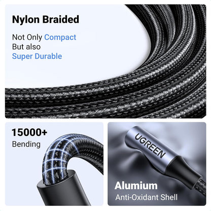 UGREEN Headphone Adapter for iPhone MFi Certified Lightning to 3.5 mm Earphone Jack Male to Female Braided Audio Aux Stereo Cable Connector Dongle for iPhone 14 13 12 SE 11 Pro Max, XS XR Plus, Gray