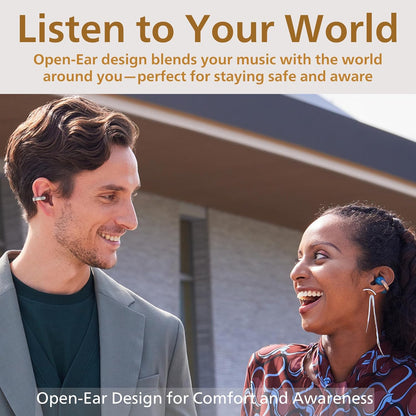 JVC nearphones Open Ear-Cuffs Wireless Headphones with Clasp Mechanism, Multipoint, Single Ear use, BT 5.3, Long Battery Life (up to 24 Hours) - HA-NP1T-A Teal Blue