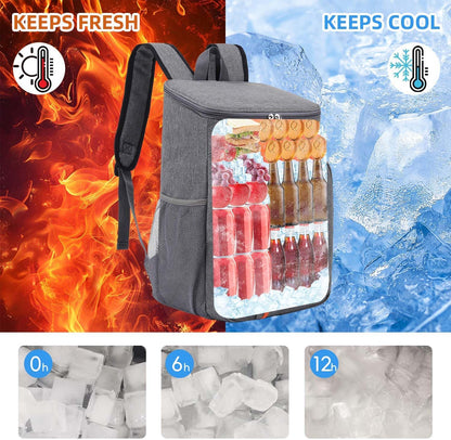 Bagtopia Camping Cooler Backpack 25 Cans, Leak Proof Insulated Thermal Bag, Beach Travel Picnic Lunch Backpack for Men Women