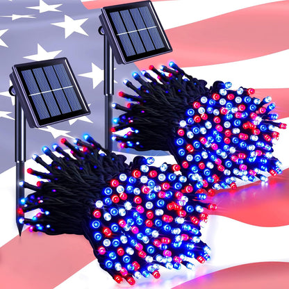 JMEXSUSS 2 Pack 75.5ft Orange Solar Christmas Lights, Total 400 LED Solar String Lights Outdoor Waterproof, 8 Modes Orange Halloween Lights for Tree Patio Garden Thanksgiving Halloween Decorations