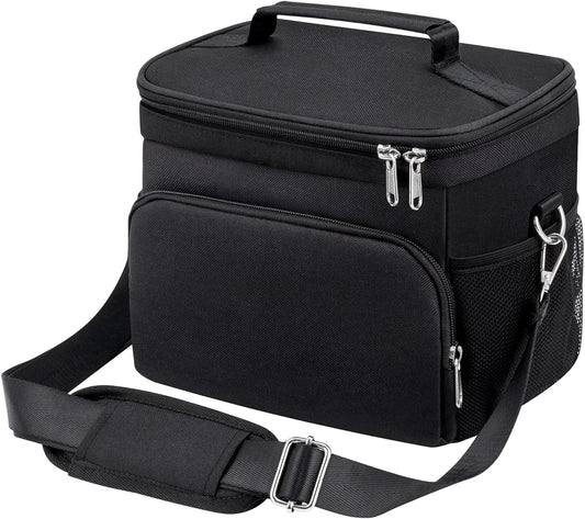 Insulated Lunch Bag for Women/Men Reusable Lunch Box Tote Bag, Large Thermal Cooler Bag with Adjustable Shoulder Strap for Kids and Adult,for Work/School/Outdoor Activity
