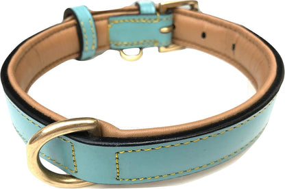 Soft Touch Collars Padded Leather Dog Collar, Large Brown - Genuine Real Leather, 24" Long x 1.5 Wide, Fits Neck Size 18" to 21" Inches