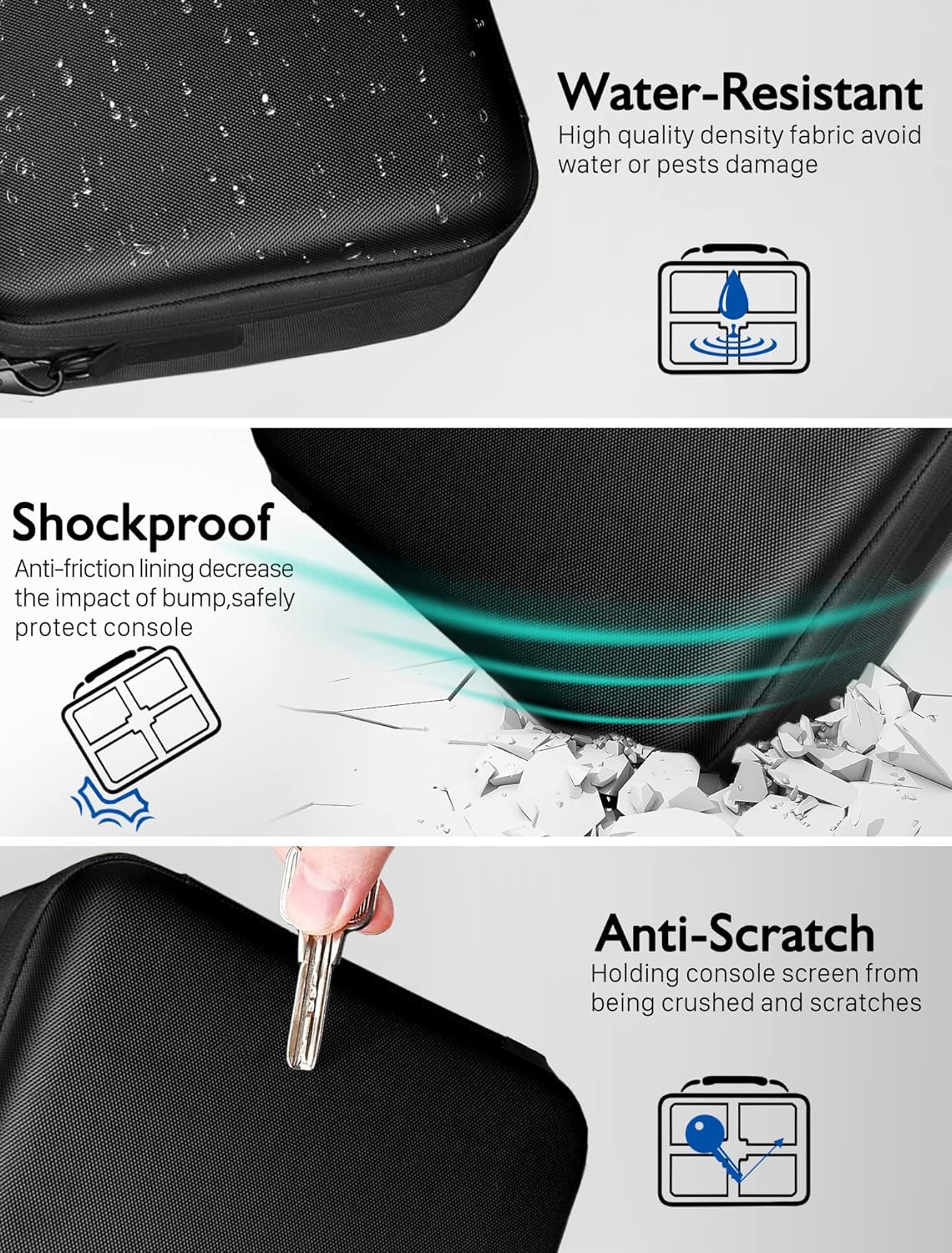 COOWPS Case for Nintendo Switch 2, Hard Shell Full Protection All-in-One Travel Case with 4pcs Thumb Grip Caps & 20 Game Card, Slots Soft Lining Carrying Case for Switch 2 Accessories Pro Controllers
