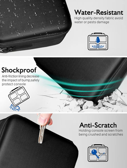 COOWPS Case for Nintendo Switch 2, Hard Shell Full Protection All-in-One Travel Case with 4pcs Thumb Grip Caps & 20 Game Card, Slots Soft Lining Carrying Case for Switch 2 Accessories Pro Controllers