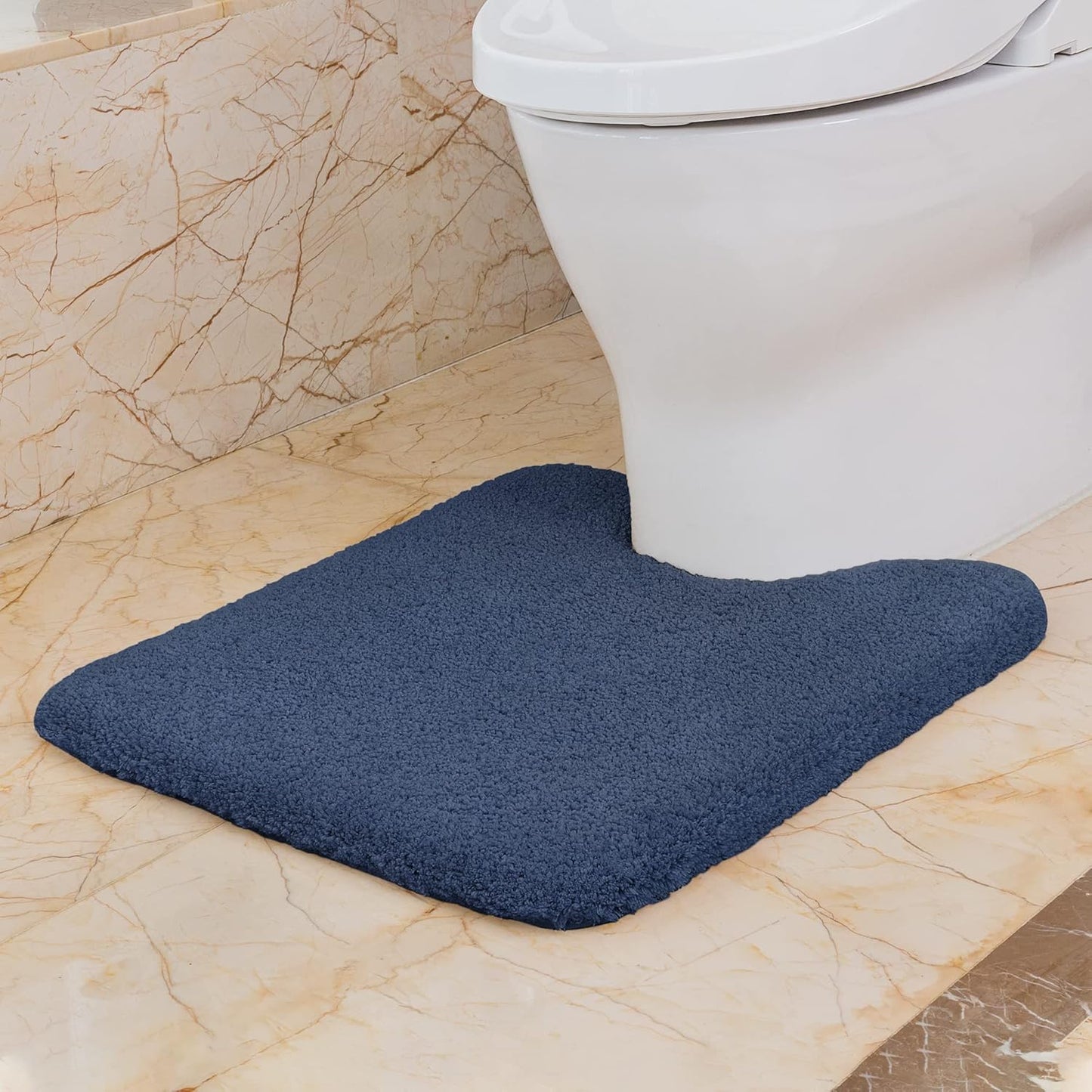 Bathroom Rugs Set 2 Pieces - Bath Rugs Ultra Soft Absorbent Non-Slip Fluffy Thick Microfiber Cozy Bath Mats Set for Tub Shower Bathroom Floors Accessories, 20"x32" & 16"x24" Set of 2 (Beige)