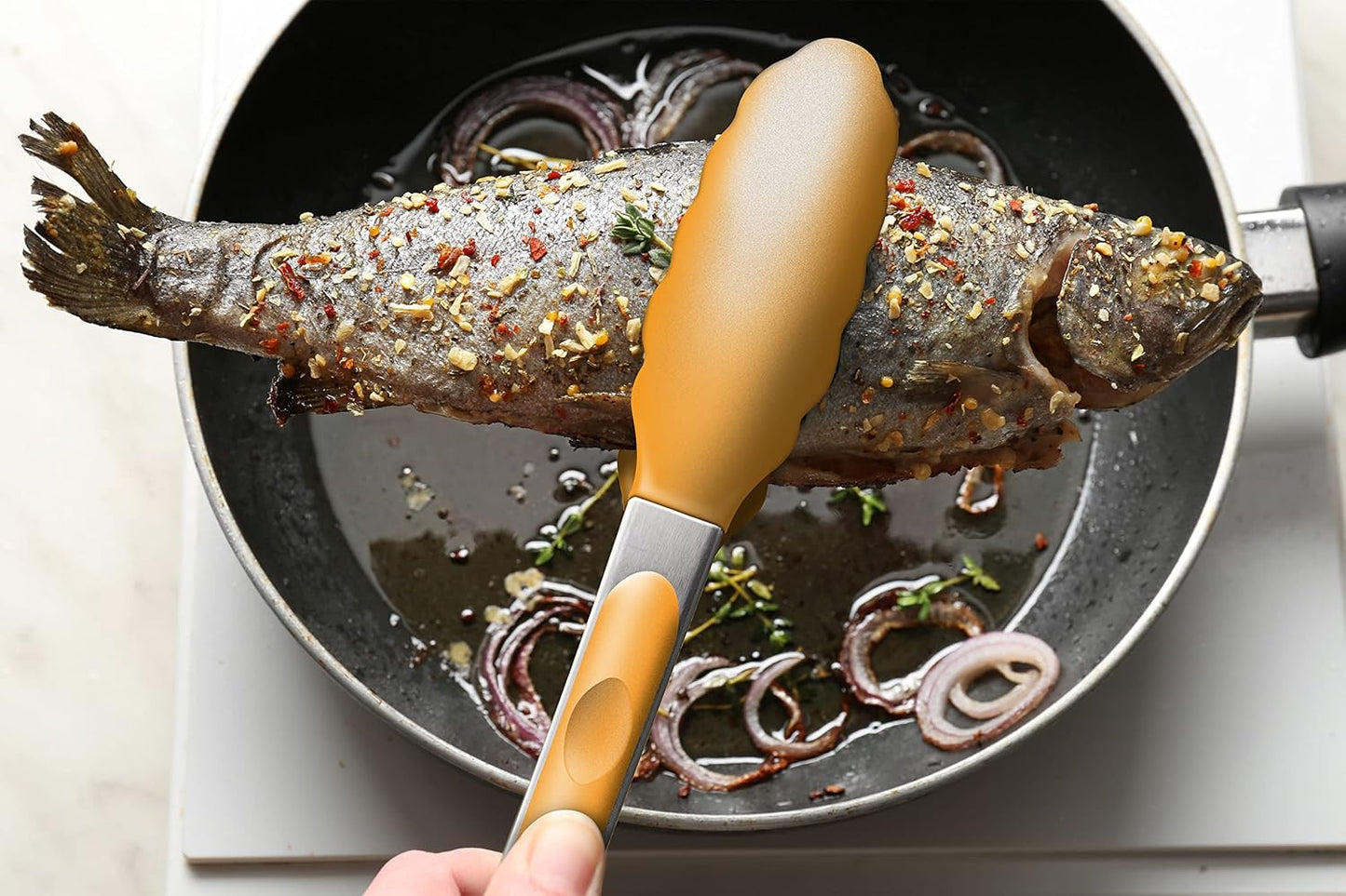 Purilite Select Silicone &amp; Stainless Steel Kitchen Tongs