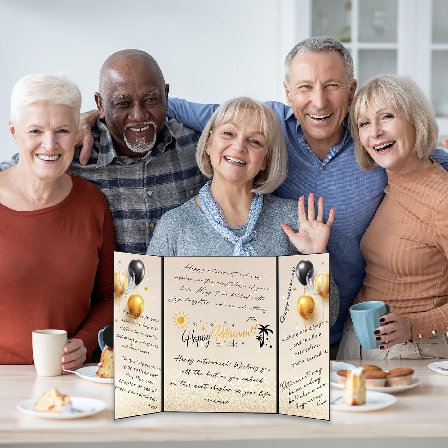 Roetyce Retirement Party Decorations, Funny Retirement Guest Book Alternative, Hapyy Retirement Decorations, Best Retirement Gifts for Women Men, Retirement Signature Board Book, Jumbo Retirement Card