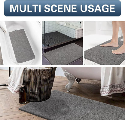 Square Shower Mat, Non Slip Bath Mat, Loofah Shower Stall Mats for Walk-in Shower, 32 x 32 Inches Shower Floor Mat with Drain, Bath Mats for Showers Bathroom, Tub, Seniors