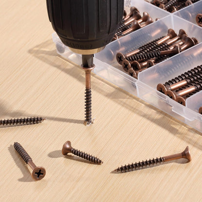Mr. Pen Wood Screws Assortment Kit, 152 Pcs, Phillips Tips, Wood Screws, Screws, Assorted Screws, Screws Set, Flat Head Screws, Assorted Wood Screws, Screws Assortment, Screw Set Assortment
