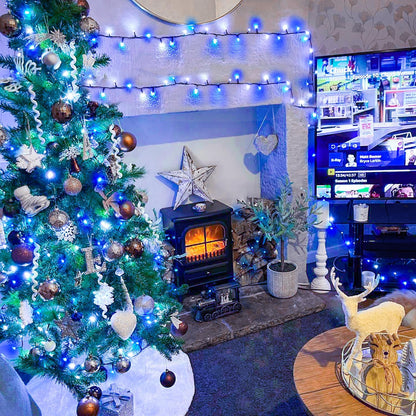 JMEXSUSS 66ft 200 LED Halloween Lights Outdoor, Orange String Lights Clear Wire, 8 Modes Orange Halloween Christmas String Lights Plug in for Tree Indoor Patio Garden Thanksgiving Decorations