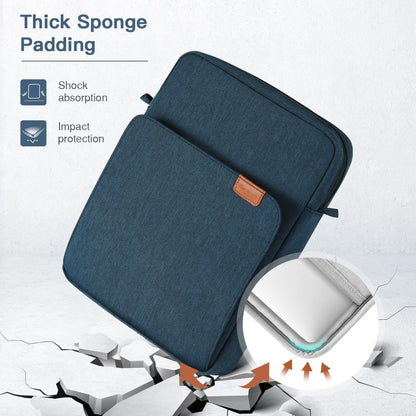 MoKo 13.3-14 Inch Laptop Sleeve Bag Fits MacBook Pro M3/M2 14" 2023, MacBook Pro 13" M2, New MacBook Air 13.6" M3/M2 2024/2022,Tab S8 Ultra 14.6",Handle Carrying Case with Shoulder Strap, Black & Gray - PuriLite
