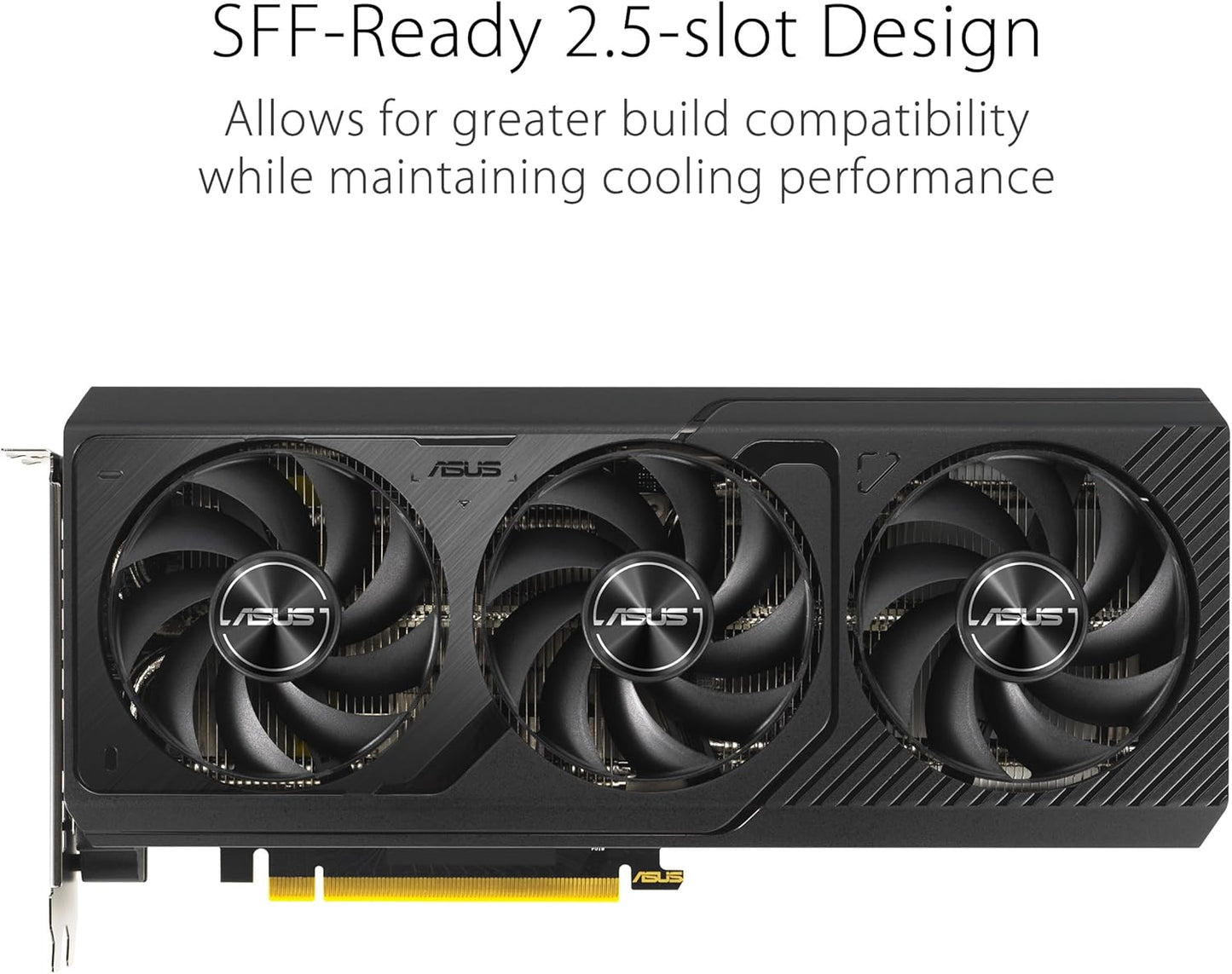 The SFF-Ready ASUS Prime GeForce RTX™ 5070 12GB GDDR7 Graphics Card (PCIe® 5.0, 12GB GDDR7, HDMI®/DP 2.1, 2.5-Slot, Axial-tech Fans, Dual BIOS)