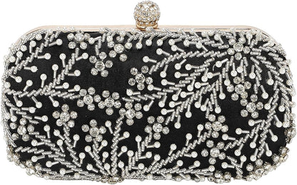 DTGN Evening Bags Clutch Purses for Women Formal, Bridal Purses Rhinestone Handbags Shoulder Bag with Chain Sparkly