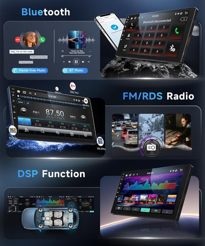 8 Core 6G 128G Android Car Stereo for Honda Civic 2006-2011 Wireless Carplay Android Auto, 10.1’’ Touchscreen Car Radio with Bluetooth GPS Navigation WiFi Mirror Link FM/RDS DSP AHD Backup Camera SWC