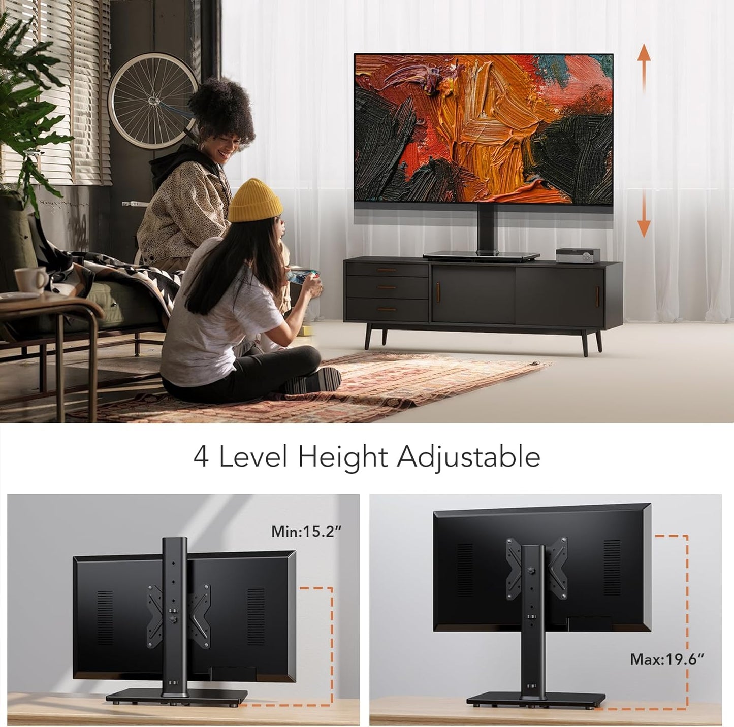 Purilite Select Universal Swivel Tabletop TV Stand