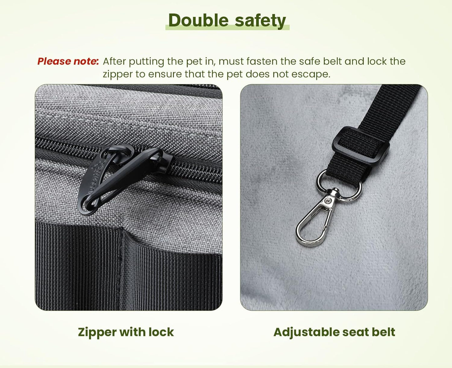Approved Collapsible Cat Soft-Sided Carriers, Breathable Pet Carriers up to 5kg/12lbs, Portable Dog Carrier Great for Travel, Outdoor, Hiking, Camping(Gray)