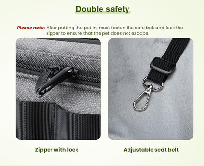 Approved Collapsible Cat Soft-Sided Carriers, Breathable Pet Carriers up to 5kg/12lbs, Portable Dog Carrier Great for Travel, Outdoor, Hiking, Camping(Gray)