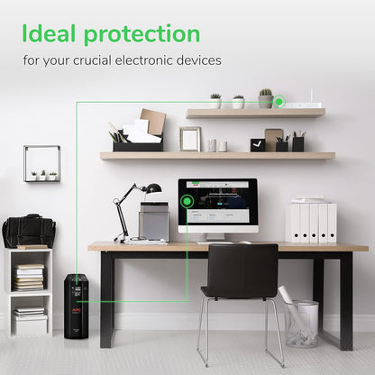 APC 1500VA UPS Battery Backup & Surge Protector, APC UPS Back-UPS Pro (BX1500M)