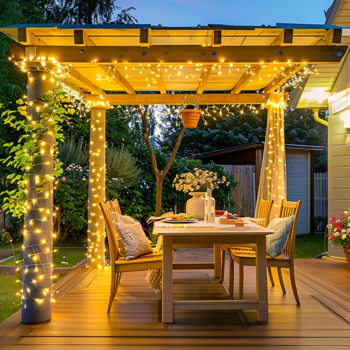 JMEXSUSS 66ft 200 LED Halloween Lights Outdoor, Orange String Lights Clear Wire, 8 Modes Orange Halloween Christmas String Lights Plug in for Tree Indoor Patio Garden Thanksgiving Decorations