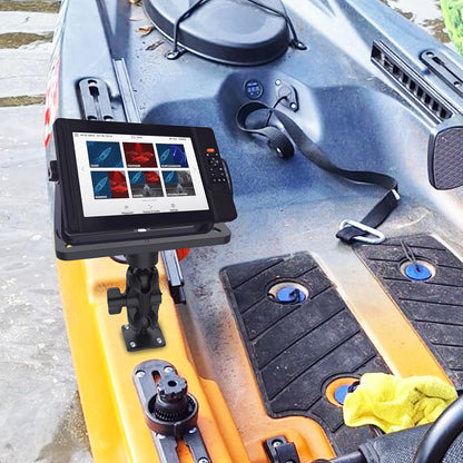 Fish Finder Mount Base, 360° Rotating Boat Electronics Holder, Marine-Grade Composite Mount for Fishfinder, Compatible with Garmin,Lowrance,Humminbird,Raymarine (360° Rotating Fishfinder Holder)
