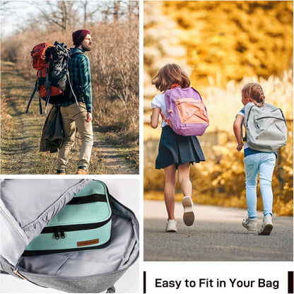 HOMESPON Expandable Lunch Bag for Men Women Insulated Lunch Box Holder with Handle for Picnics Work Travel (Blue)