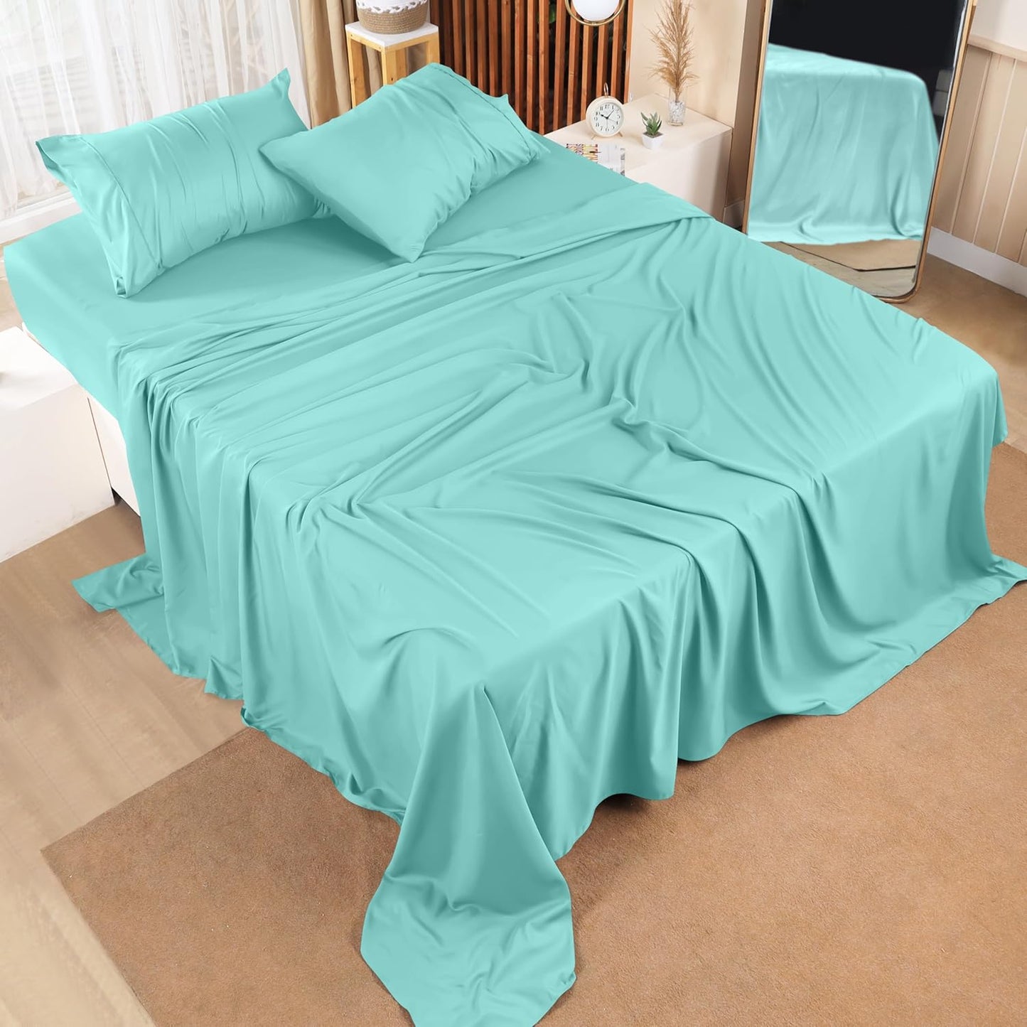 Utopia Bedding Queen Bed Sheet Set - 4 Piece Bedding - Soft Brushed Microfiber Fabric - Shrinkage & Fade Resistant - Easy Care (White)