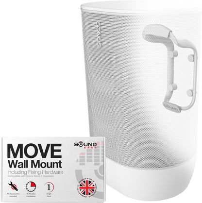 Move Speaker Wall Mount Bracket, Weatherproof, Compatible with Sonos Move & Move 2, Including Mounting Accessories (Move 2 - White)