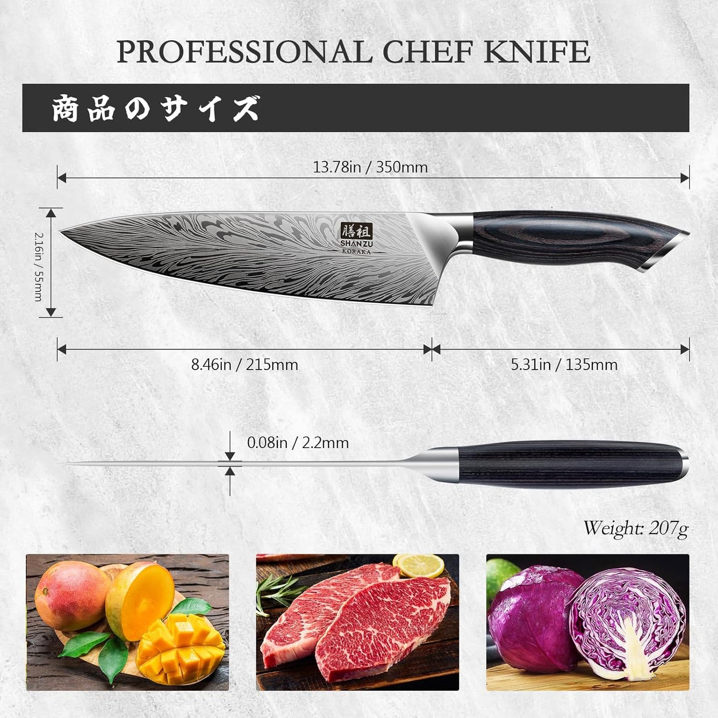 SHAN ZU Fillet Knife 7 Inch, Powder Steel Boning Knife High Carbon Japanese Filleting Knife, Ultra Sharp Deboning Knife for Meat Cutting, Fish Knife with Ergonomic Pakkawood Handle