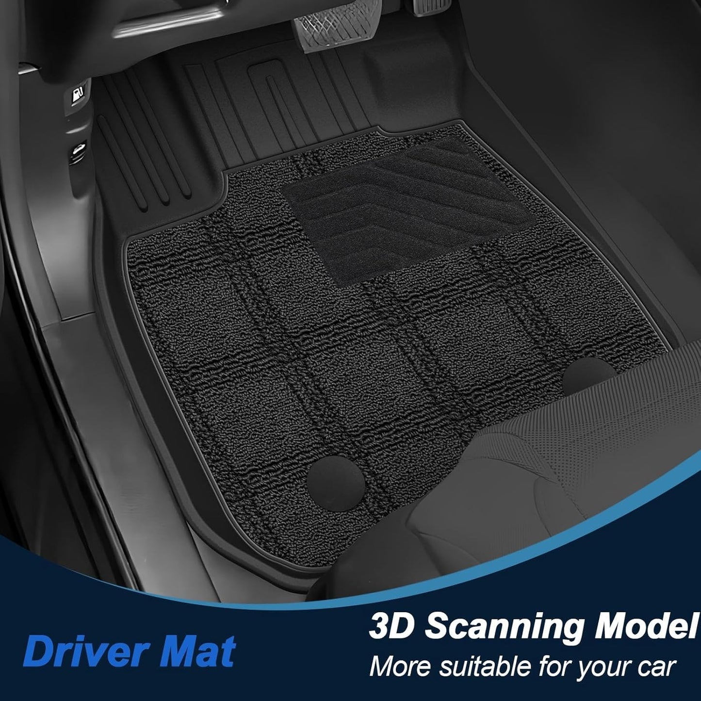 AOMSAZTO Floor Mats & Trunk Mat for 2024 2025 Chevy Equinox EV (Non Fuel),TPE All Weather Protection 2 Rows Car Floor Liners with Cargo Liner for Chevrolet Equinox EV (Non Fuel)