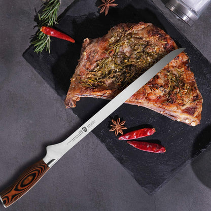 TUO Boning Knife - Razor Sharp Fillet Knife - High Carbon German Stainless Steel Kitchen Cutlery - Pakkawood Handle - Luxurious Gift Box Included - 7 inch - Fiery Phoenix Series