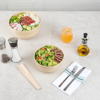 Restaurantware-Bambuddha 15 Ounce Small Salad Bowl, 1 Heavy-Duty Round Salad Bowl - Sustainable, Reusable, Black Bamboo Serving Dish, for Serving Salads, Fruits, and Appetizers