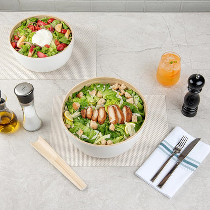 Restaurantware-Bambuddha 15 Ounce Small Salad Bowl, 1 Heavy-Duty Round Salad Bowl - Sustainable, Reusable, Black Bamboo Serving Dish, for Serving Salads, Fruits, and Appetizers