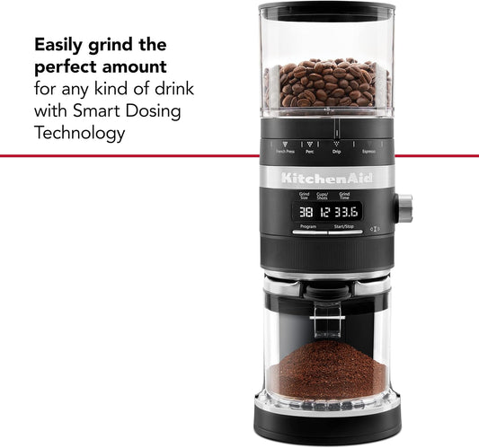 KitchenAid Burr Coffee Grinder, Black Matte, KCG8433BM