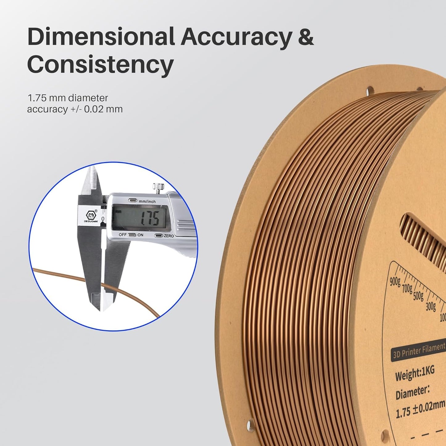 ELEGOO PLA Filament 1.75mm Black 1KG,3D Printer Filament Dimensional Accuracy +/- 0.02mm,1kg Cardboard Spool(2.2lbs) 3D Printing Filament Fits for Most FDM 3D Printers