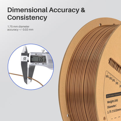 ELEGOO PLA Filament 1.75mm Black 1KG,3D Printer Filament Dimensional Accuracy +/- 0.02mm,1kg Cardboard Spool(2.2lbs) 3D Printing Filament Fits for Most FDM 3D Printers