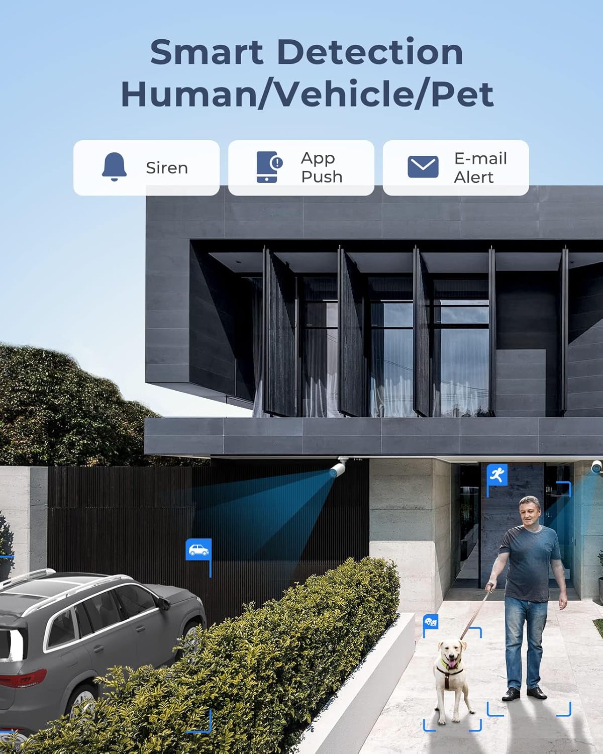 REOLINK 12MP Security Camera System, 4pcs H.265 12 Megapixel UHD 120° FoV PoE Surveillance Cameras, Person Vehicle Pet Detection, Spotlight Color Night Vision, 8CH NVR with 2TB HDD, RLK8-1200B4-A