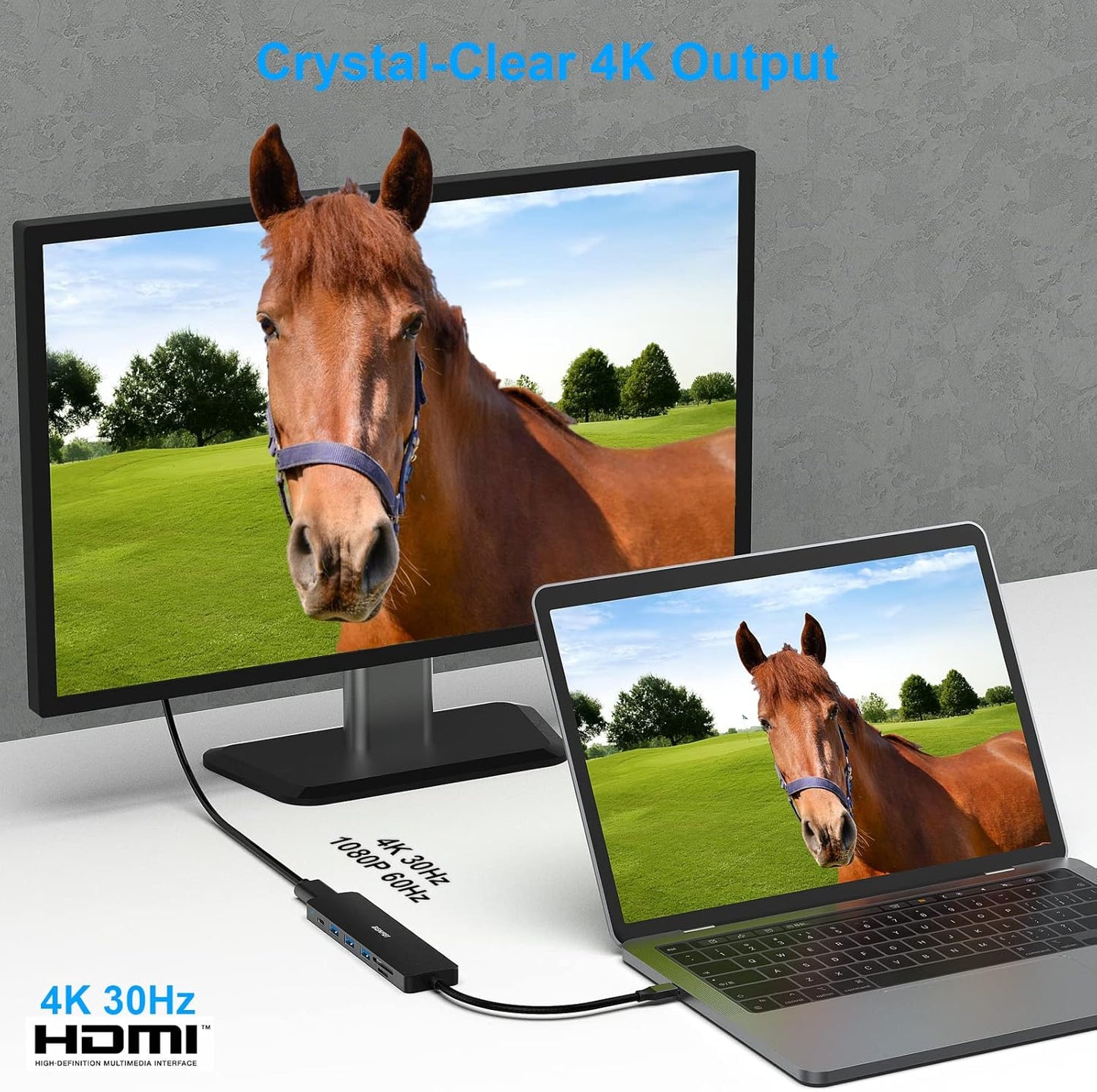 BENFEI USB C HUB 7in1, USB C HUB Multiport Adapter with USB-C to HDMI, USB-C to SD/TF Card Reader/3*USB 3.0/100W Power Delivery, Compatible with iPhone 15 Pro/Max, MacBook, iPad Pro, iMac, S23, XPS17