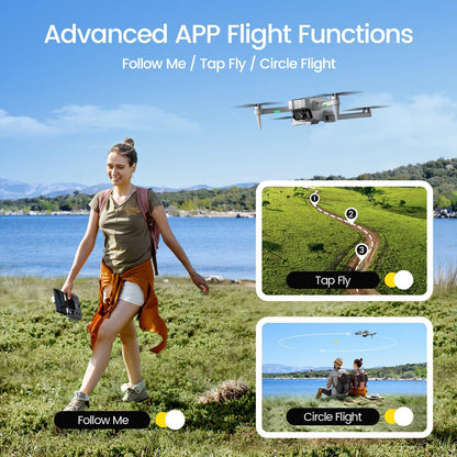 Holy Stone HS440G Drones for Adults with Cameras 4k, Under 250g, FPV RC Quadcopter with Brushless Motors, 5GHz Transmission, Auto Return, Follow Me, Waypoints, Foldable Camera Drone Lightweight