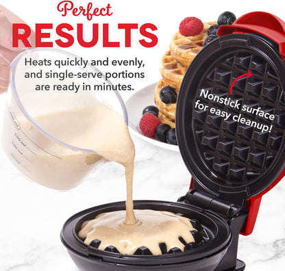 DASH Mini Maker Waffle Maker + Griddle, 2-Pack Griddle + Waffle Iron - Aqua
