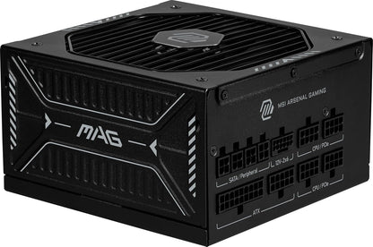 MSI MAG A750GL PCIE 5 Gaming Power Supply - Full Modular - 80 Plus Gold Certified 750W - Compact Size - ATX PSU - PuriLite