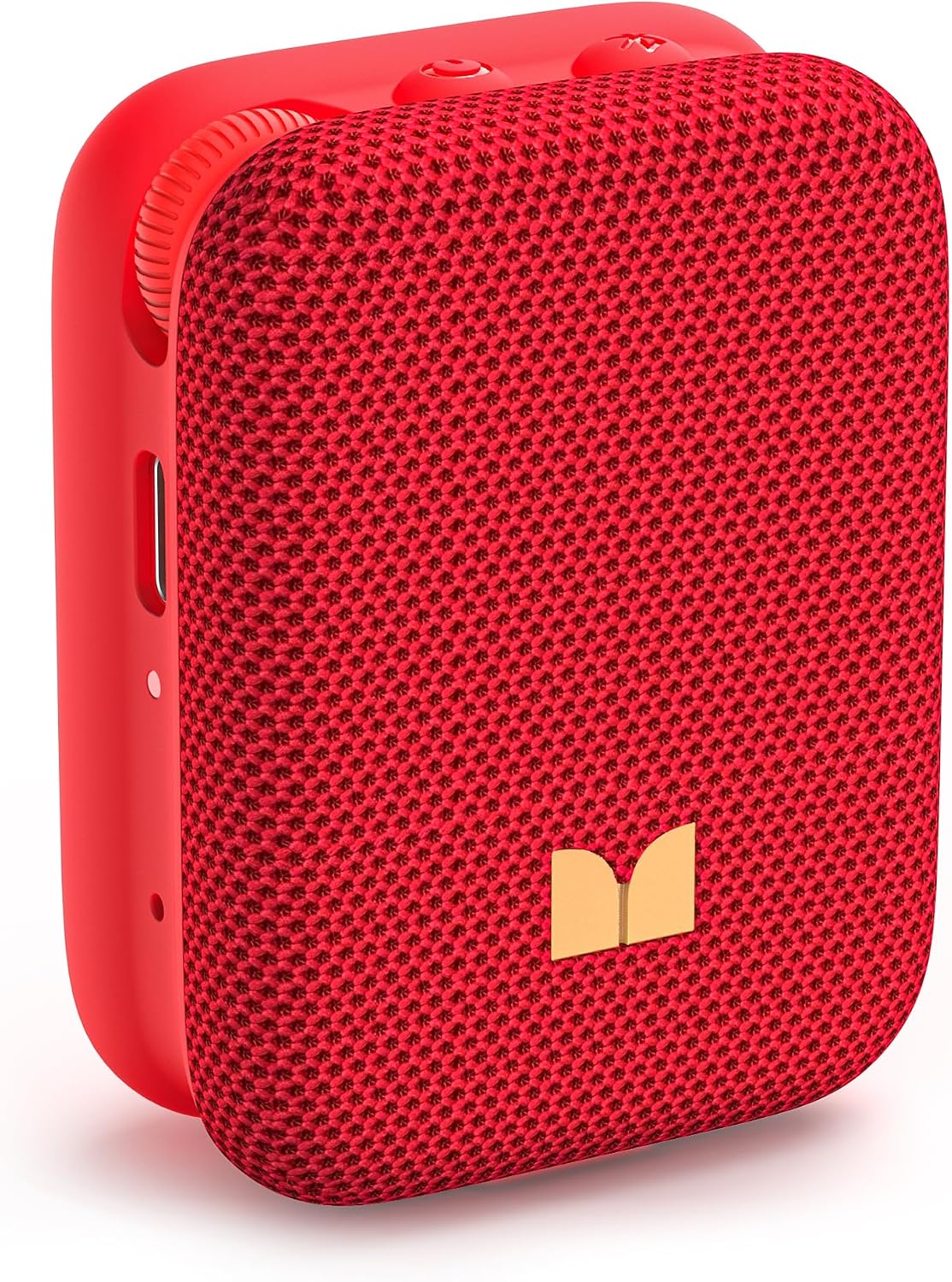 Monster Blaster Atom Wearable Bluetooth Speaker with Mics for Hands-Free Calls, IPX5 Waterproof, Compact and Portable Speaker for Workout, Cycling (Red)