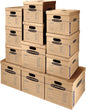 Bankers Box SmoothMove Classic Moving Kit Boxes, Tape-Free Assembly, Easy Carry Handles, 8 Small 4 Medium, 12 Pack(7716403)