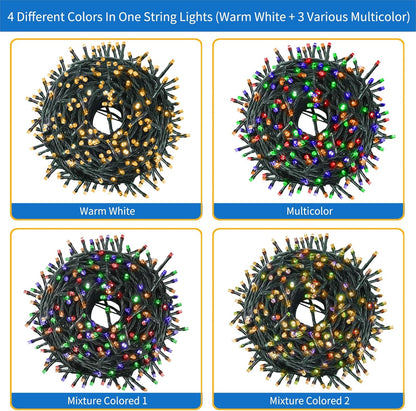 Tcamp 105FT 300 LED Purple Orange Halloween Decorations Lights Motion Activated Sync with 4 Scary Music, 6 Modes Halloween String Lights for Party Yard Outdoor Indoor Decor (3 Sets Connectable)
