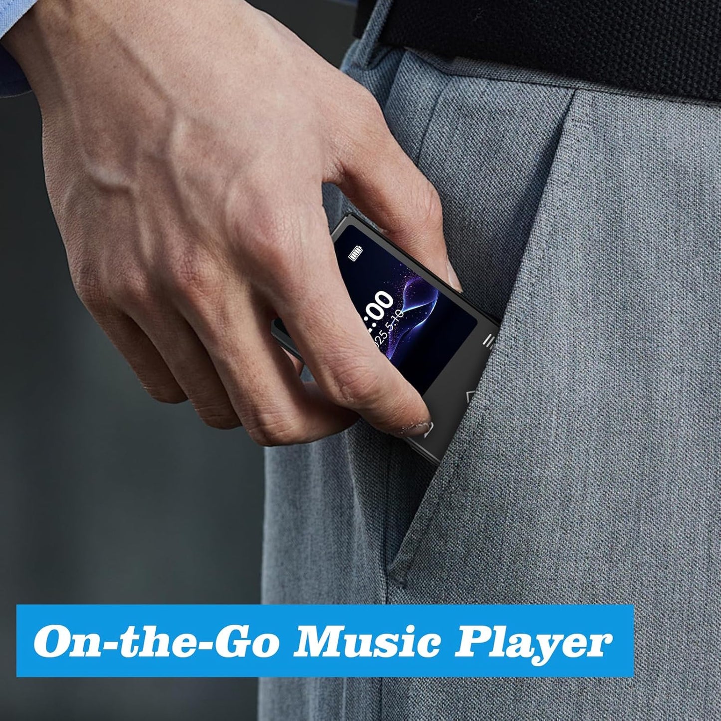 MP3 Player with Bluetooth: 128GB Digital Music MP3 Player for Kids Muisc Player Ages 8-12 Kids Music Player with Built-in HD Speaker FM Radio Voice Recorder HiFi Sound E-Book Reader